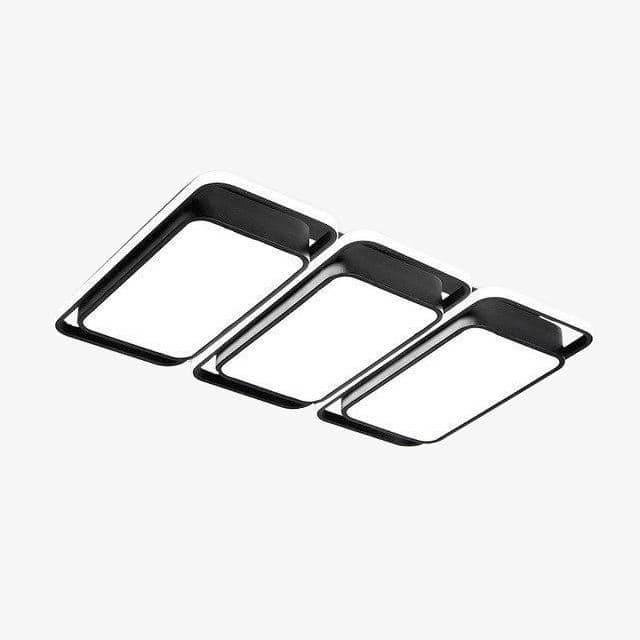 Plafonnier LED Design Noir et Blanc - Bwart | Marco Lucetti Noir / 50x50x9cm - 38W / Chaude