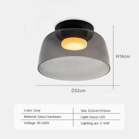 Plafonnier LED Design Nordique - Bol en Verre Luminaire Décoratif d'Intérieur | Marco Lucetti C1 / Lumière chaude