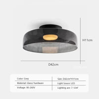 Plafonnier LED Design Nordique - Bol en Verre Luminaire Décoratif d'Intérieur | Marco Lucetti F1 / Lumière chaude