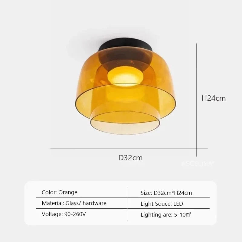 Plafonnier LED Design Nordique - Bol en Verre Luminaire Décoratif d'Intérieur | Marco Lucetti G2 / Lumière chaude