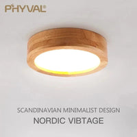 Plafonnier LED Design Nordique en Bois Naturel - Montage en Surface | Marco Lucetti