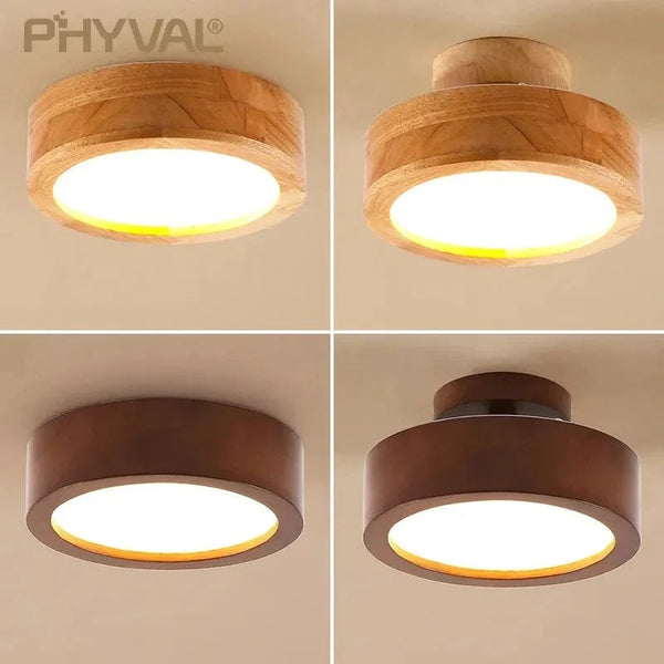 Plafonnier LED Design Nordique en Bois Naturel - Montage en Surface | Marco Lucetti