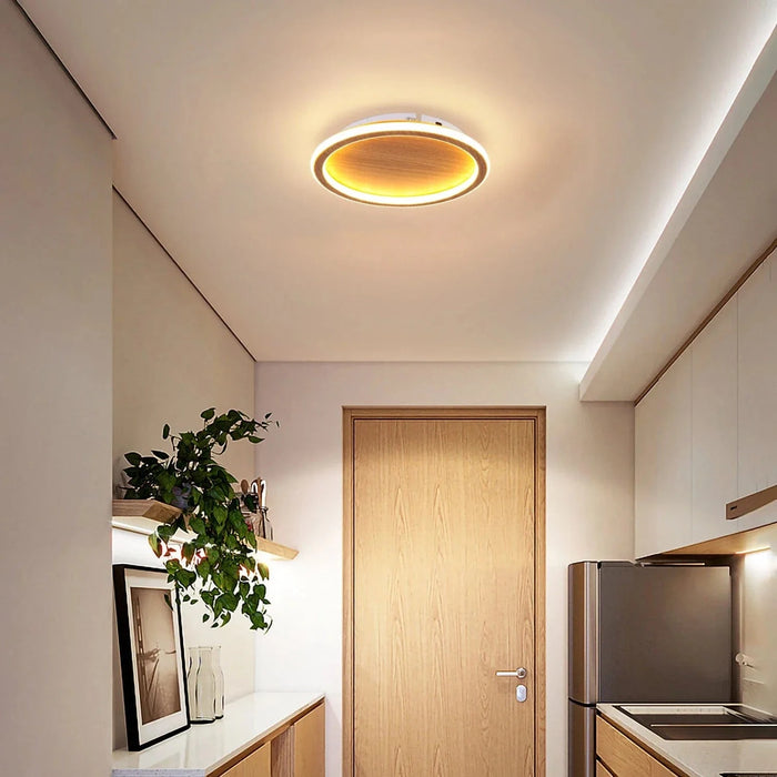Plafonnier LED design nordique en grain de bois - Éclairage intérieur décoratif | Marco Lucetti