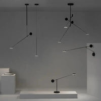 Plafonnier Led design nordique - Luminaires noirs pour Tables basses, Restaurants, Bureaux et Chambres | Marco Lucetti