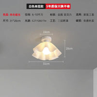 Plafonnier LED Design Nordique Moderne en Acrylique à Motifs Florals | Marco Lucetti 31 cm / Blanc chaud