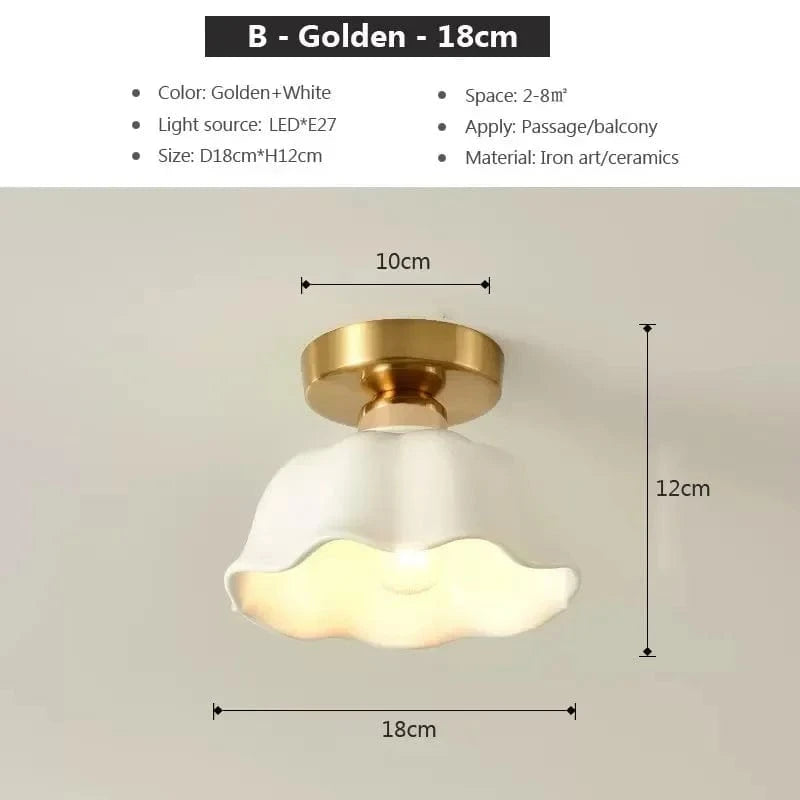 Plafonnier LED design pour balcon et porche en verre  | Marco Lucetti B doré / Pas d&#39;ampoule