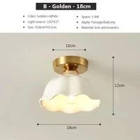 Plafonnier LED design pour balcon et porche en verre  | Marco Lucetti B doré / Pas d&#39;ampoule