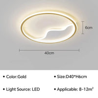 Plafonnier LED Design pour Éclairer Votre Intérieur | Marco Lucetti A Or D40CM / Gradation continue (RC)