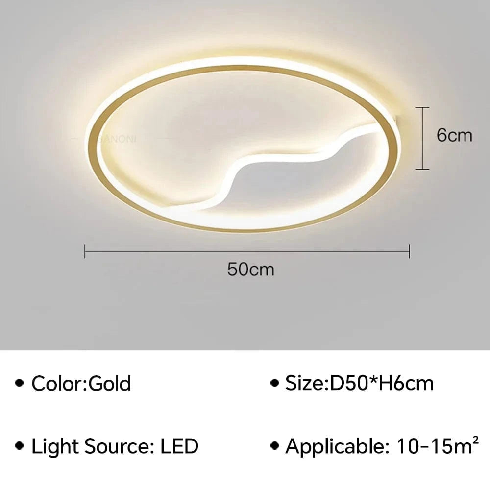 Plafonnier LED Design pour Éclairer Votre Intérieur | Marco Lucetti A Or D50CM / Blanc naturel