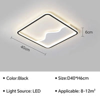 Plafonnier LED Design pour Éclairer Votre Intérieur | Marco Lucetti B Noir D40CM / Gradation continue (RC)