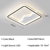 Plafonnier LED Design pour Éclairer Votre Intérieur | Marco Lucetti B Noir D50CM / Lumière chaude