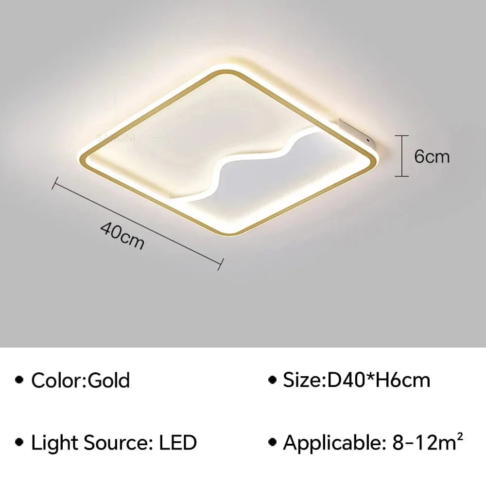 Plafonnier LED Design pour Éclairer Votre Intérieur | Marco Lucetti B Or D40CM / Gradation continue (RC)