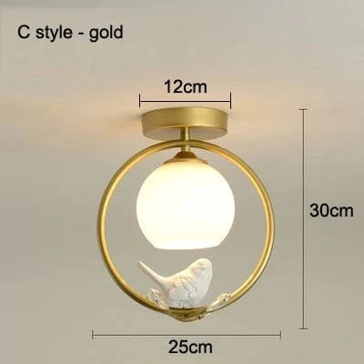 Plafonnier LED design pour hall d'entrée et balcon | Marco Lucetti Or style C / CHINE / E27