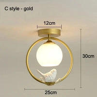 Plafonnier LED design pour hall d'entrée et balcon | Marco Lucetti Or style C / CHINE / E27