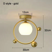 Plafonnier LED design pour hall d'entrée et balcon | Marco Lucetti Or style D / CHINE / E27