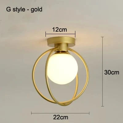 Plafonnier LED design pour hall d'entrée et balcon | Marco Lucetti Or style G / CHINE / E27