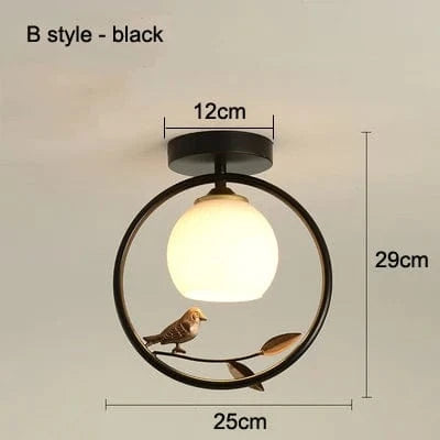 Plafonnier LED design pour hall d'entrée et balcon | Marco Lucetti Style B noir / CHINE / E27