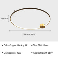 Plafonnier LED design pour illuminer votre intérieur | Marco Lucetti Noir 80cm B / Blanc chaud (pas de RC)