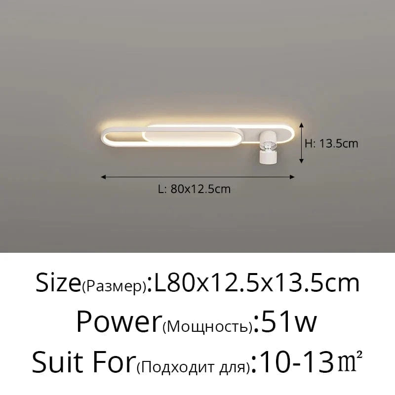 Plafonnier LED design pour loft - Luminaire décoratif d'intérieur | Marco Lucetti Blanc 80cm / Trois couleurs