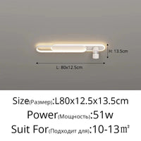 Plafonnier LED design pour loft - Luminaire décoratif d'intérieur | Marco Lucetti Blanc 80cm / Trois couleurs