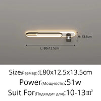 Plafonnier LED design pour loft - Luminaire décoratif d'intérieur | Marco Lucetti Noir 80cm / Trois couleurs