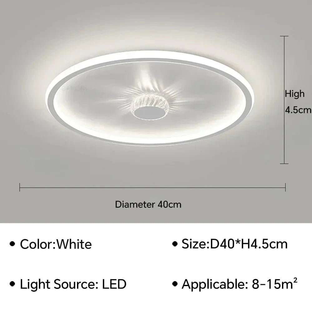 Plafonnier LED Design pour Salon Salle à Manger Chambre d'Enfants Cuisine | Marco Lucetti Blanc 40 / Blanc froid