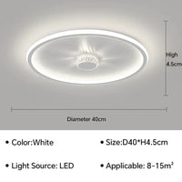 Plafonnier LED Design pour Salon Salle à Manger Chambre d'Enfants Cuisine | Marco Lucetti Blanc 40 / Blanc froid