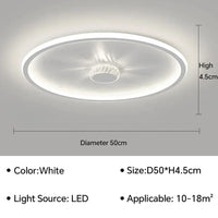 Plafonnier LED Design pour Salon Salle à Manger Chambre d'Enfants Cuisine | Marco Lucetti Blanc 50 / Blanc froid