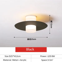 Plafonnier LED Design pour Salon, Salle à Manger, Cuisine et Chambre - Noir et Blanc | Marco Lucetti