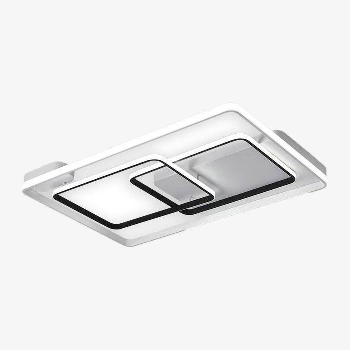 Plafonnier LED design rectangles noir et blanc - Bwart | Marco Lucetti