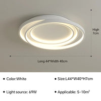 Plafonnier LED Design Ultra-mince pour Salon Salle à Manger Chambre Hall | Marco Lucetti