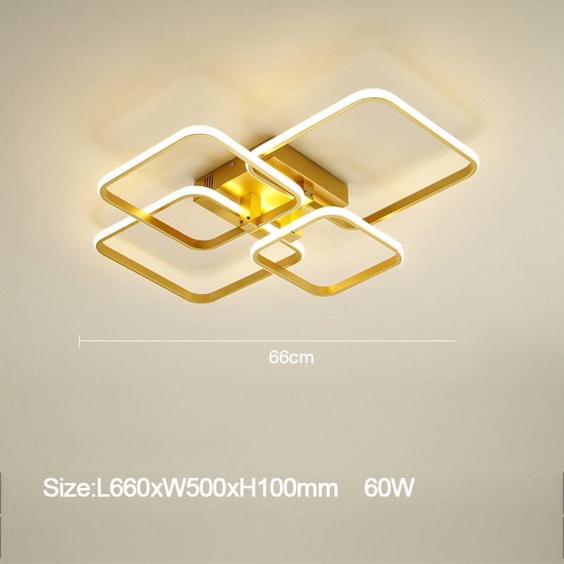 Plafonnier LED Design Vexler | Marco Lucetti Square - 66 x 50 cm