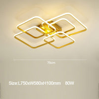 Plafonnier LED Design Vexler | Marco Lucetti Square - 75 x 58 cm