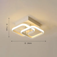 Plafonnier LED Doha Cross Square | Marco Lucetti Blanc / Chaude