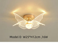 Plafonnier LED Doré Nordic Brand, Acrylique Moderne