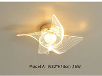 Plafonnier LED Doré Nordic Brand, Acrylique Moderne