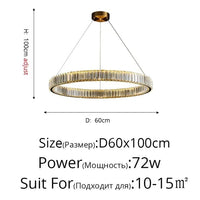 Plafonnier LED doré de luxe | Marco Lucetti Lustre 60cm / Argent / Gradation avec télécommande