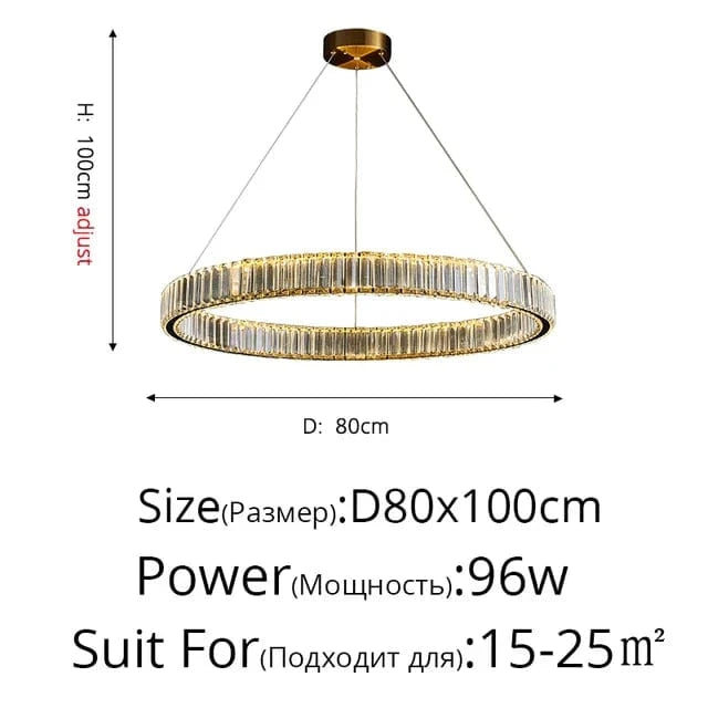 Plafonnier LED doré de luxe | Marco Lucetti Lustre 80cm / Argent / Gradation avec télécommande