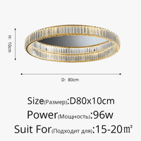 Plafonnier LED doré de luxe | Marco Lucetti Plafonnier 80cm / Argent / Gradation avec télécommande