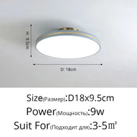 Plafonnier LED Doré en Métal | Marco Lucetti