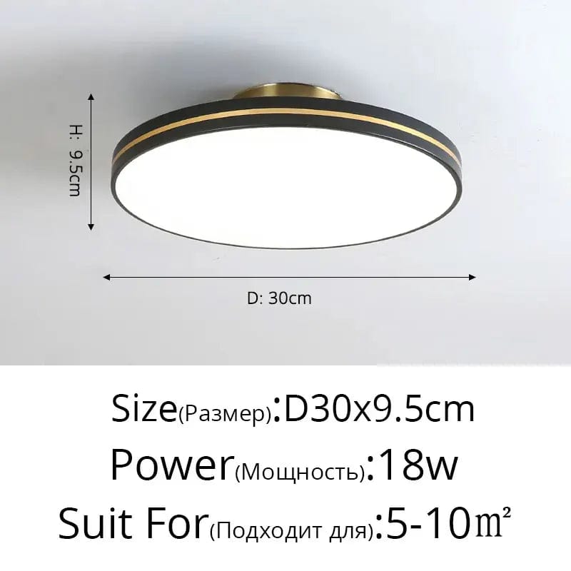 Plafonnier LED Doré en Métal | Marco Lucetti