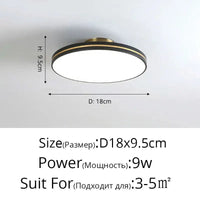 Plafonnier LED Doré en Métal | Marco Lucetti