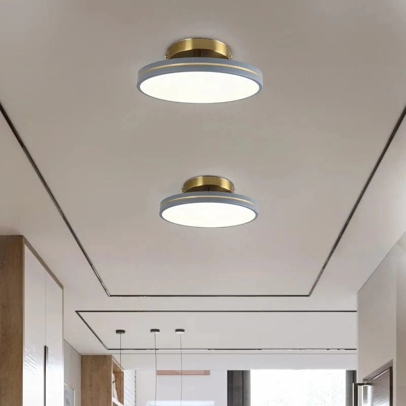 Plafonnier LED Doré en Métal | Marco Lucetti