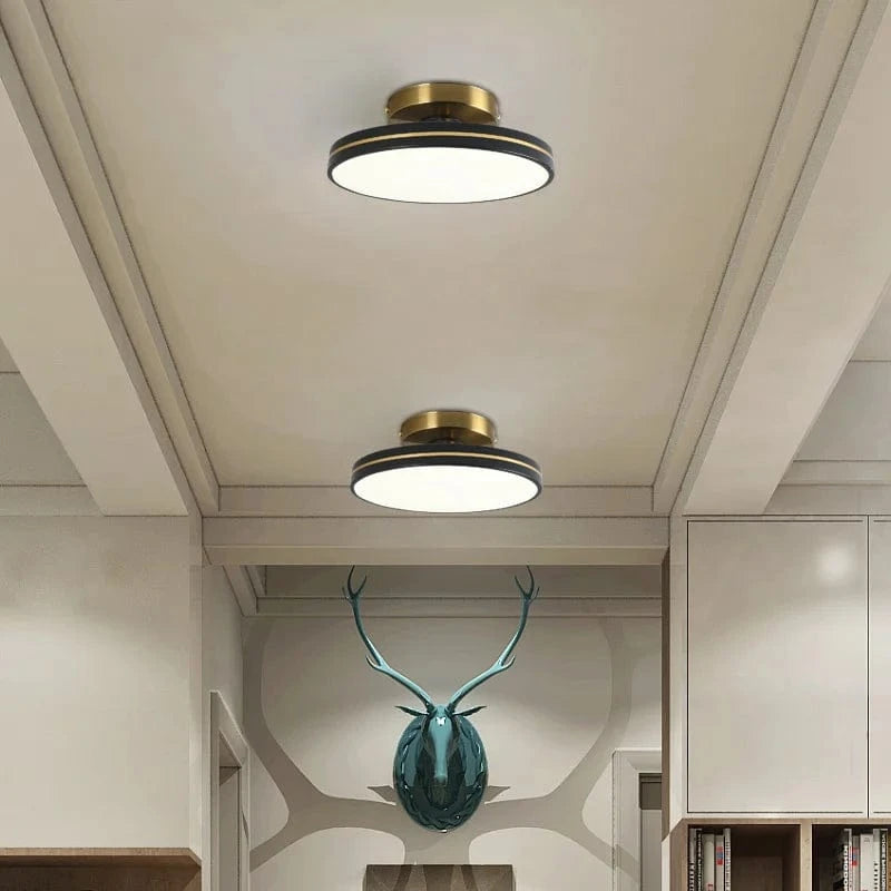 Plafonnier LED Doré en Métal | Marco Lucetti