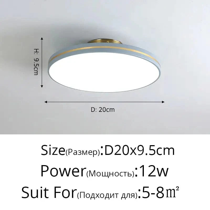 Plafonnier LED Doré en Métal | Marco Lucetti Gris 20cm / Blanc chaud