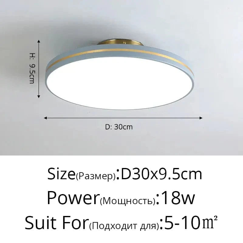 Plafonnier LED Doré en Métal | Marco Lucetti Gris 30cm / Blanc chaud