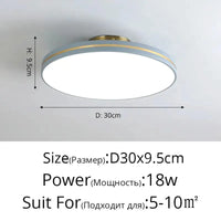 Plafonnier LED Doré en Métal | Marco Lucetti Gris 30cm / Blanc chaud