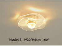 Plafonnier LED Doré Nordic Brand, Acrylique Moderne | Marco Lucetti