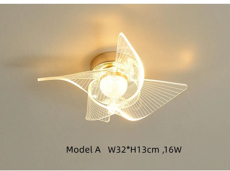 Plafonnier LED Doré Nordic Brand, Acrylique Moderne | Marco Lucetti