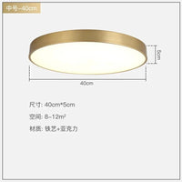 Plafonnier LED Doré Ultrafin | Marco Lucetti Diamètre 40cm 24W / Gradation à distance